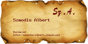 Szmodis Albert névjegykártya